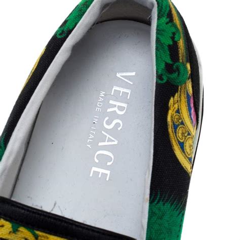 Versace Multicolor Beverly Palm Print Canvas And Leather Trim 